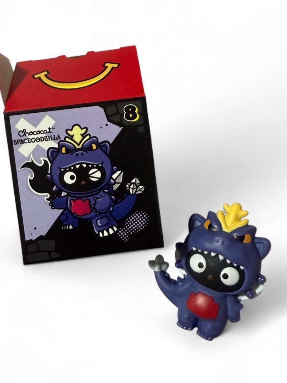 2026 McDonald's Sanrio x Godzilla Chococat as SpaceGodzilla #8 Figure with Box